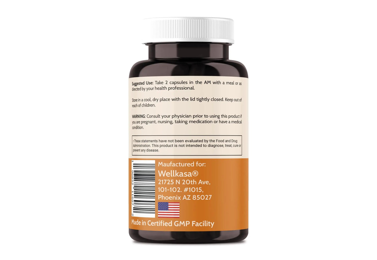 Wellkasa Migra-Well AM: Energizing Daily Methylated Multivitamin with Bioavailable Minerals & Antioxidants Supporting Brain Wellkasa