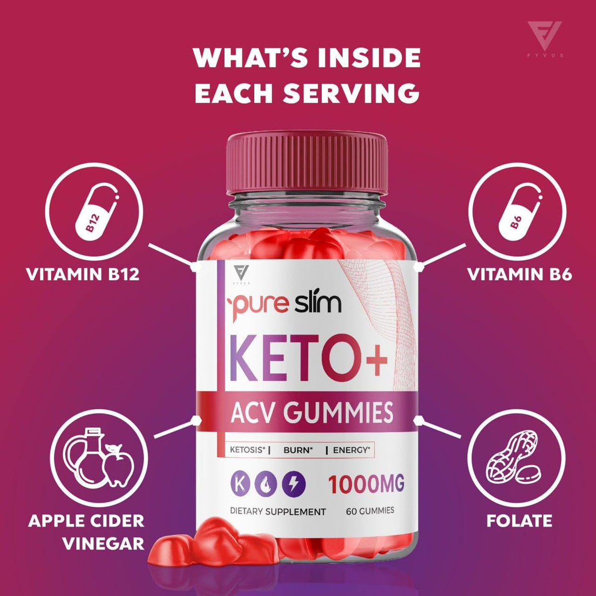 (2 Pack) Pure Slim Keto ACV Gummies, Pure Slim Keto ACV Gummies Advanced Kelly Clarkson FyvusBuy Supplements Australia
