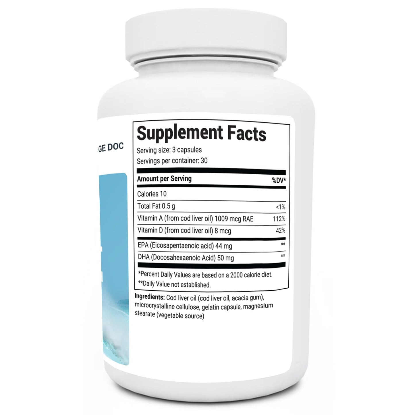 Dr. Berg Cod Liver Oil Capsules - New Formula Without OxBile - Rich in Omega-3 Fatty Dr. Berg NutritionalsBuy Supplements Australia