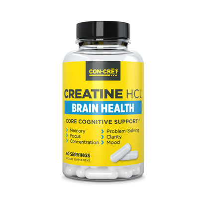 CON-CRET Creatine HCl for Brain Health Capsules – Clinically Tested Support for Memory, Focus, Concentration, Problem-Solving, Clarity, and Mood.* | Made in USA (60 Day Supply) CON-CRETBuy Supplements Australia