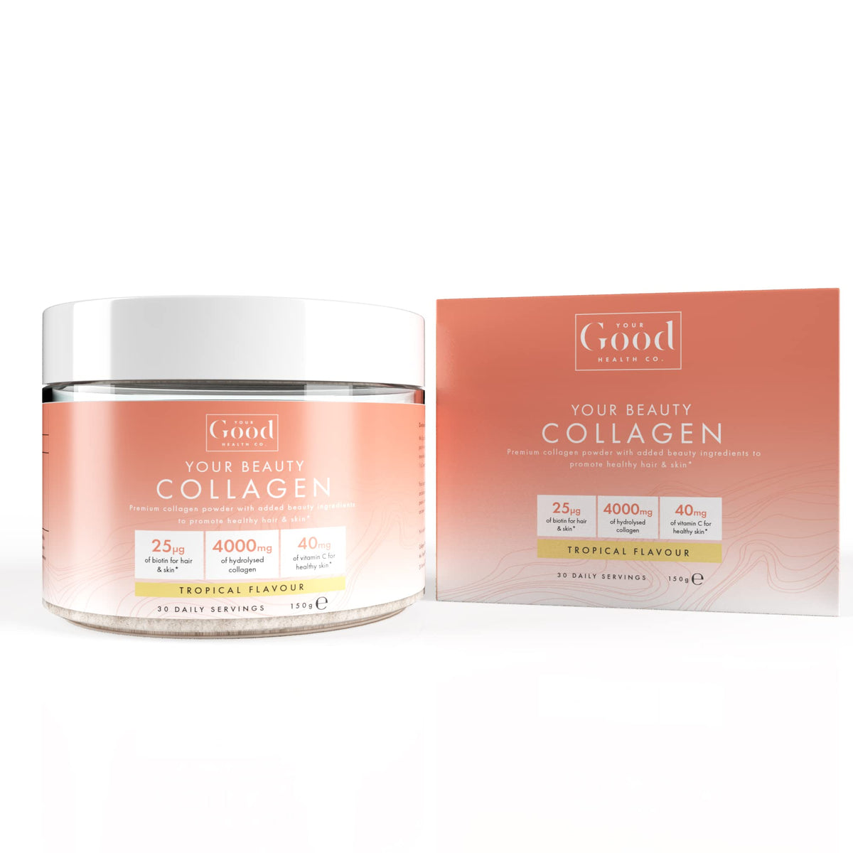 Your Good Health Co. – Your Beauty Premium Collagen Powder, Tropical | 150g Your Good Health Co.Buy Supplements Australia