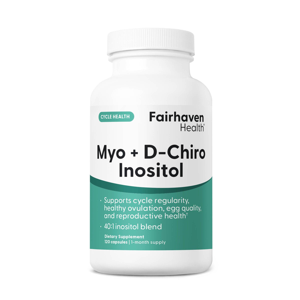 Fairhaven Health Myo-Inositol and D-Chiro Inositol Supplement for Women | 40:1 Ratio | Female Fertility Supplement for Women and Hormone Balance* | Vegan | 120 Myo & D-Chiro Inositol Capsules Fairhaven HealthBuy Supplements Australia