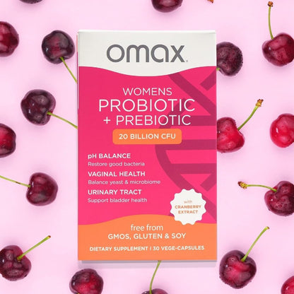 2 Pack Omax Prebiotics & Probiotics for Women, pH Balance, Vaginal Health, Urinary Tract, Yeast Omax3Buy Supplements Australia