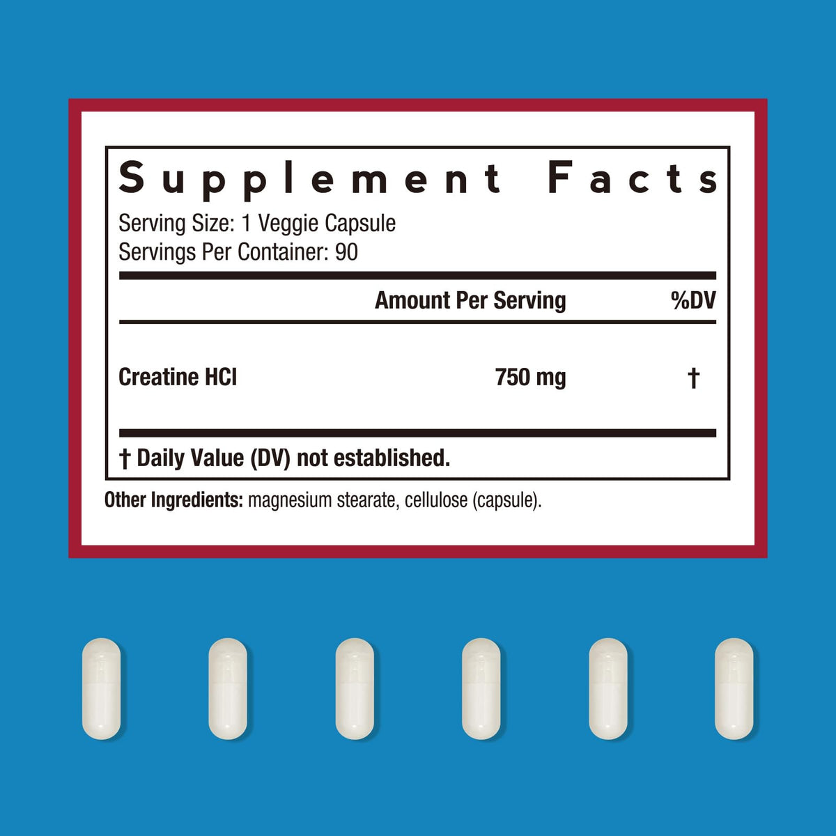 Doctor's Recipes Creatine HCl Capsules, 750 mg, Creatine Hydrochloride for Women & Men, Strength & Recovery, Brain Health, Fast Absorbing, Vegan, 90 Capsules Doctor's RecipesBuy Supplements Australia