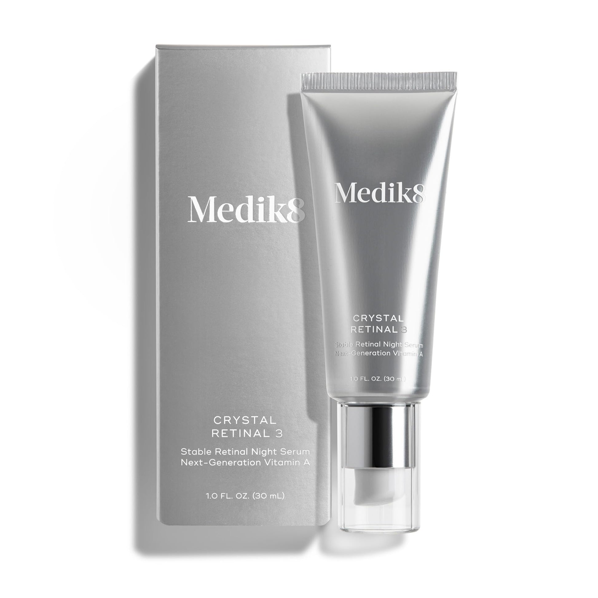 Medik8 Crystal Retinal 3 - Firming, Advanced Skin Retinaldehyde Face Serum - Night Serum with Hyaluronic Acid and Vitamin E - Gluten Free - 1 oz Medik8 buy supplements Au