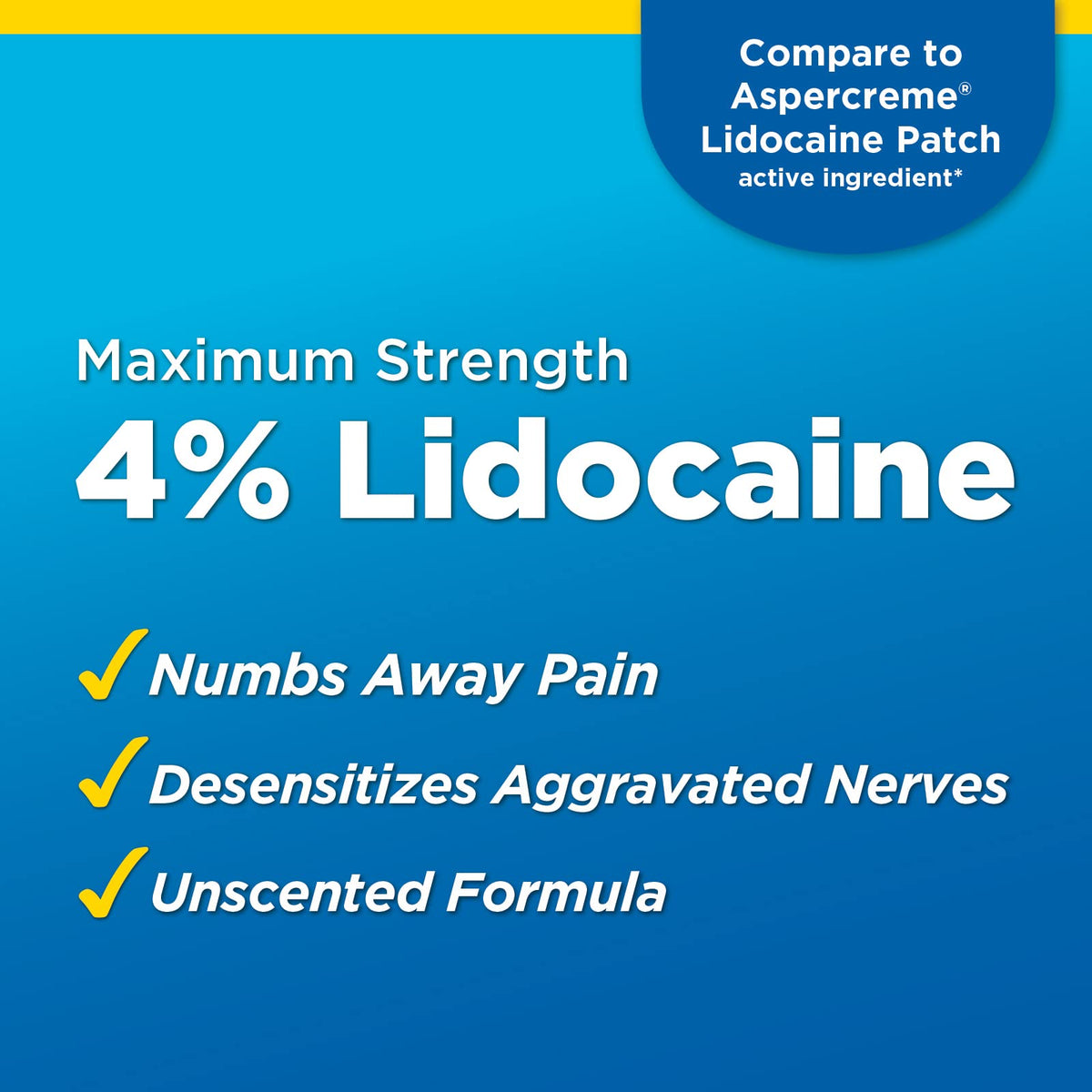 Amazon Basic Care Maximum Strength OTC Pain Relief , 4% Lidocaine Patch, 3.9” x 5.5”, 15-Count Box (Previously HealthWise) Amazon Basic Care buy supplements Au