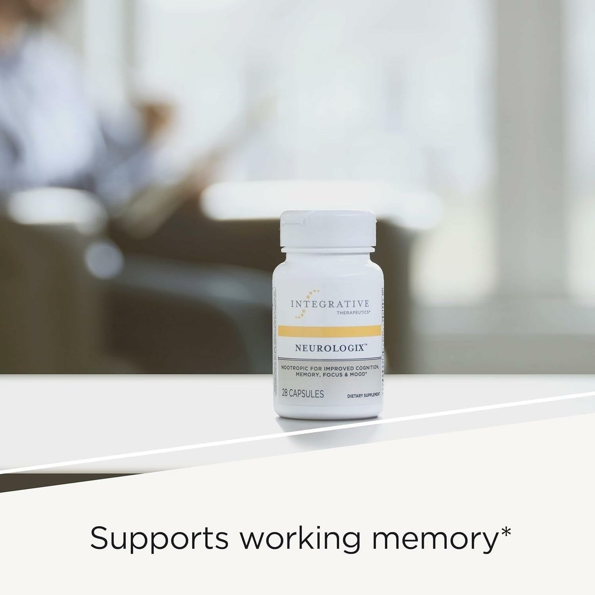 Integrative Therapeutics Neurologix - Brain Health Supplement* - Non-Stimulant Nootropic Supplement for Focus* - Memory Support* - Vegan, Gluten-Free & Dairy-Free - 120 Capsules (60 Servings) Integrative TherapeuticsBuy Supplements Australia