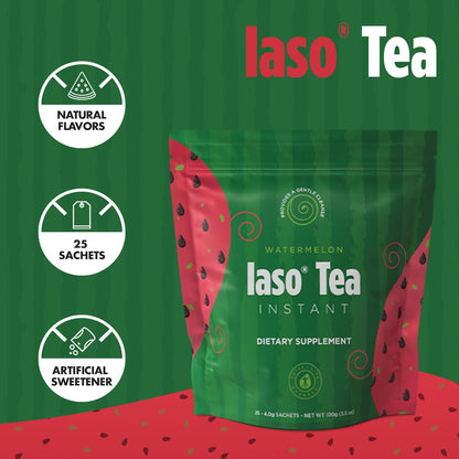 Iaso Instant Tea Watermelon Flavor - 4 grams (25 Sachets) Total Life ChangesBuy Supplements Australia