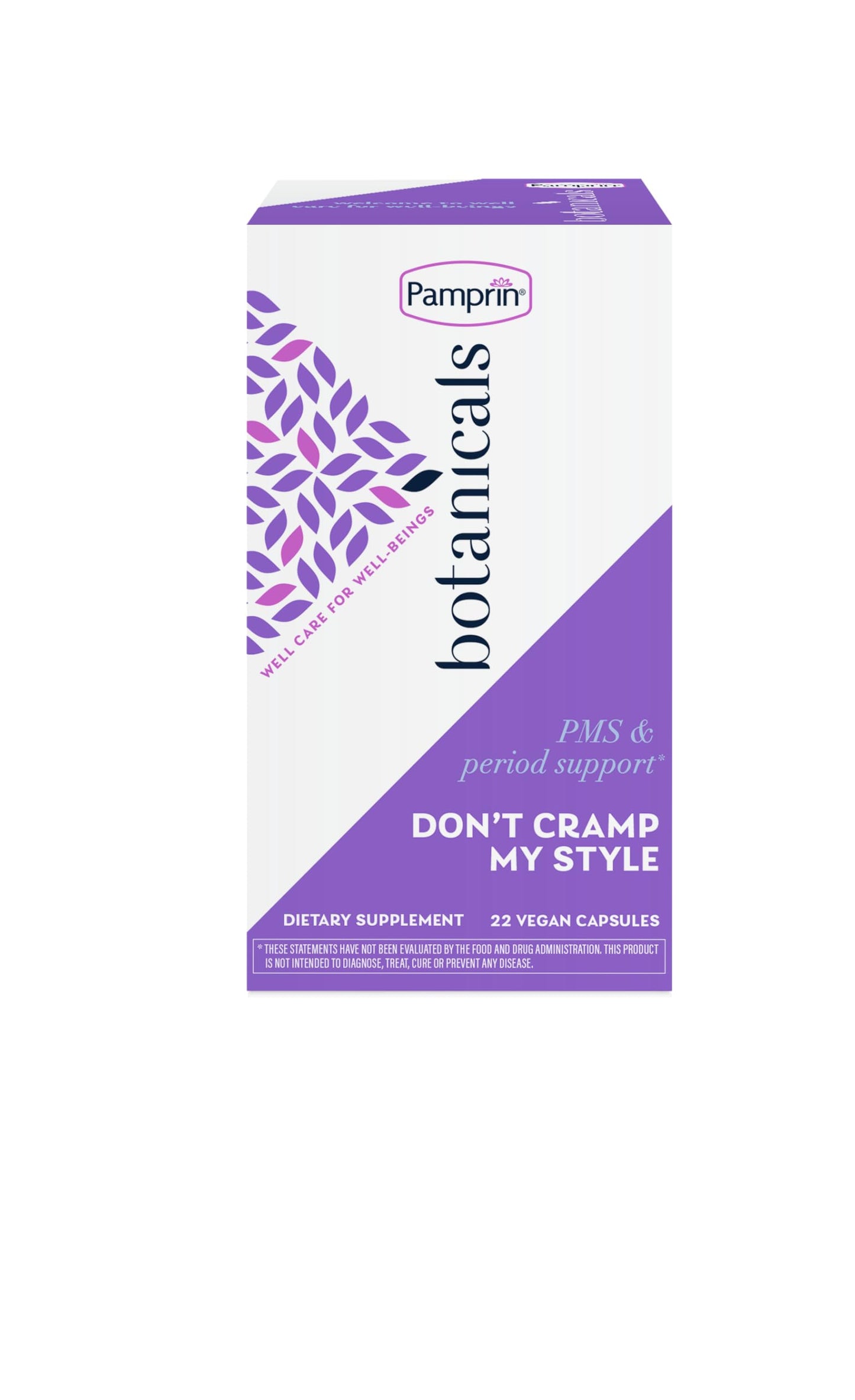 Pamprin Botanicals Supplement for PMS & Period Support, with Ashwagandha, Magnesium, Turmeric, Vitamin B6, Chasteberry, 22 Count PamprinBuy Supplements Australia