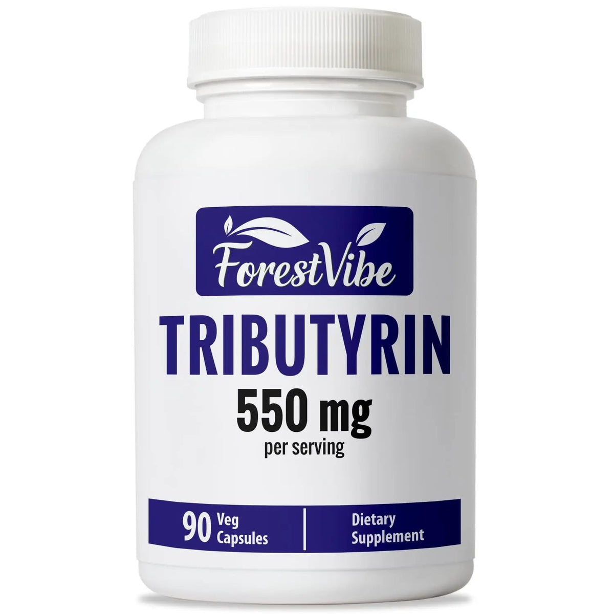 ForestVibe Tributyrin Supplement 550mg, Advanced Butyrate Form for Gut Health, 60% Standardized, More Effective Delivery Than Sodium Butyrate, 90 Capsules, Non-GMO & Gluten Free Postbiotic Supplement ForestVibeBuy Supplements Australia