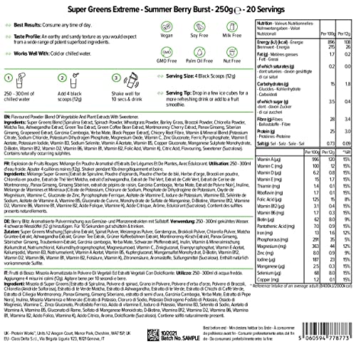 Protein Works Super Greens Extreme Powder , 156 Health Benefits , 41 Active Ingredients , Vegan Protein WorksBuy Supplements Australia