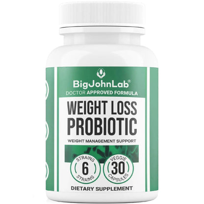 BIGJOHNLAB® - Probiotics for Weight Management & Bloating - 6 Probiotic Strains - Prebiotics - Key Ingredient Cayenne & Green Tea - Supports Gut Health - Weight Management for Women & Men - 30 CT BIGJOHNLABBuy Supplements Australia