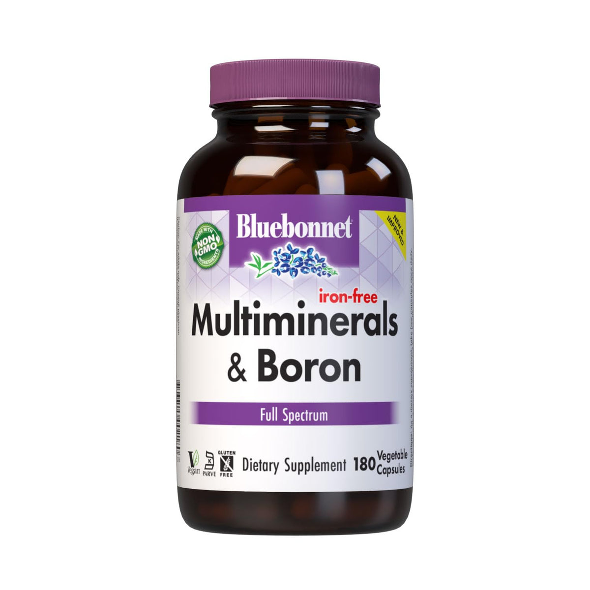 Bluebonnet Multi Minerals Supplement Plus Boron Chelated Magnesium Potassium Copper Selenium Manganese Chromium & Zinc Complex for Women & Men - No Iron, Non-GMO, Gluten-Free - 180 Vegetable Capsules BlueBonnetBuy Supplements Australia