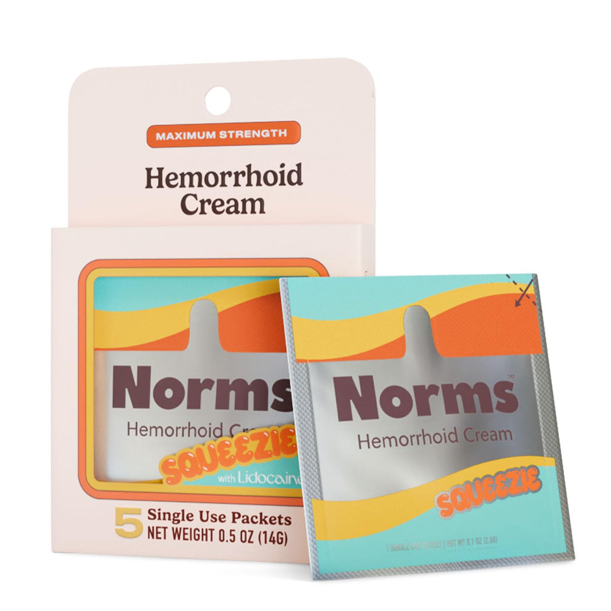 Norms Squeezies Lidocaine Hemorrhoid Cream, Discreet Single Use Travel Packets, 5% Lidocaine, Phenylephrine, Aloe and Glycerin – Numbing, Soothing & Swelling Relief On the Go, 5 Count NormsBuy Supplements Australia