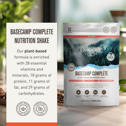 Basecamp Complete Nutrition Shake by Chuck Norris Roundhouse Provisions – Plant-Based Emergency Meal with 18g Protein & 28 Essential Nutrients – Rich Chocolate Flavor – 10 Servings, 3-Year Shelf Life ROUNDHOUSE PROVISIONBuy Supplements Australia