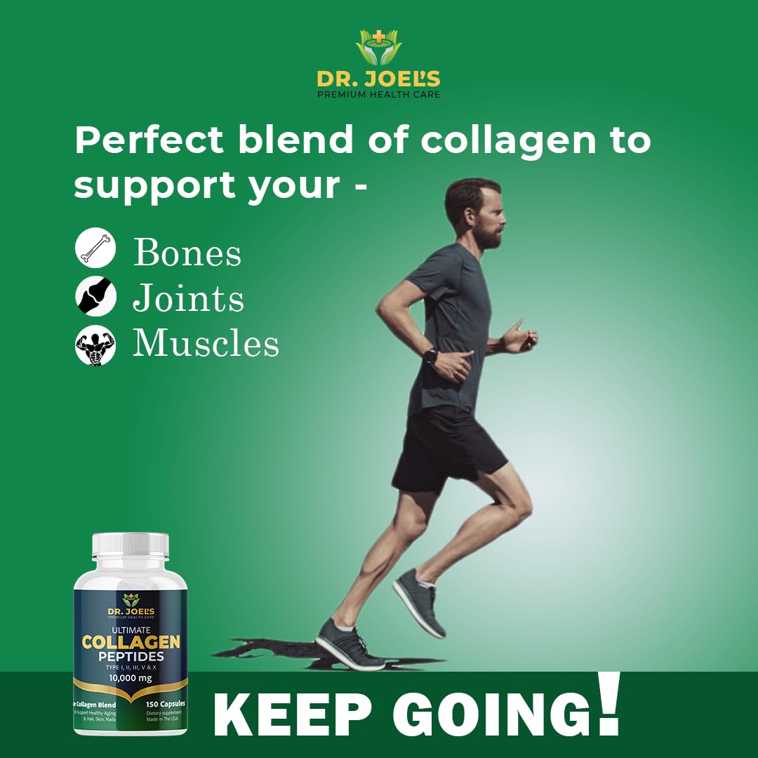 Dr. JOEL'S Multi Collagen Complex for Women and Men - Collagen Peptides Capsules with Biotin - Ultimate Collagen Pills 150 - Type I, II, III, V & X - Made in The USA Dr. JOEL'SBuy Supplements Australia