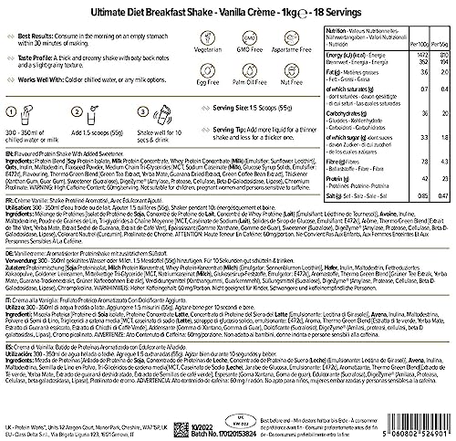 Protein Works - Ultimate Diet Breakfast Shake | Low Calorie Breakfast Shake | Low Sugar High Protein Breakfast Protein WorksBuy Supplements Australia