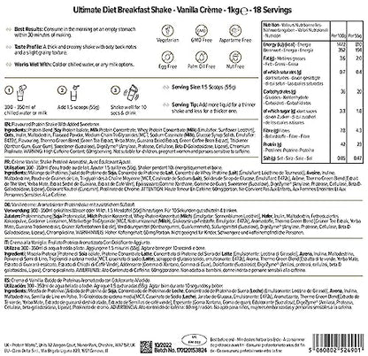 Protein Works - Ultimate Diet Breakfast Shake | Low Calorie Breakfast Shake | Low Sugar High Protein Breakfast Protein WorksBuy Supplements Australia