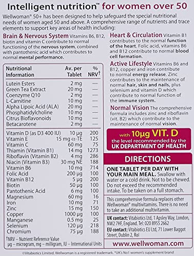 Vitabiotics Wellwoman 50+, 30 Tablets, Pack of 1 VitabioticsBuy Supplements Australia