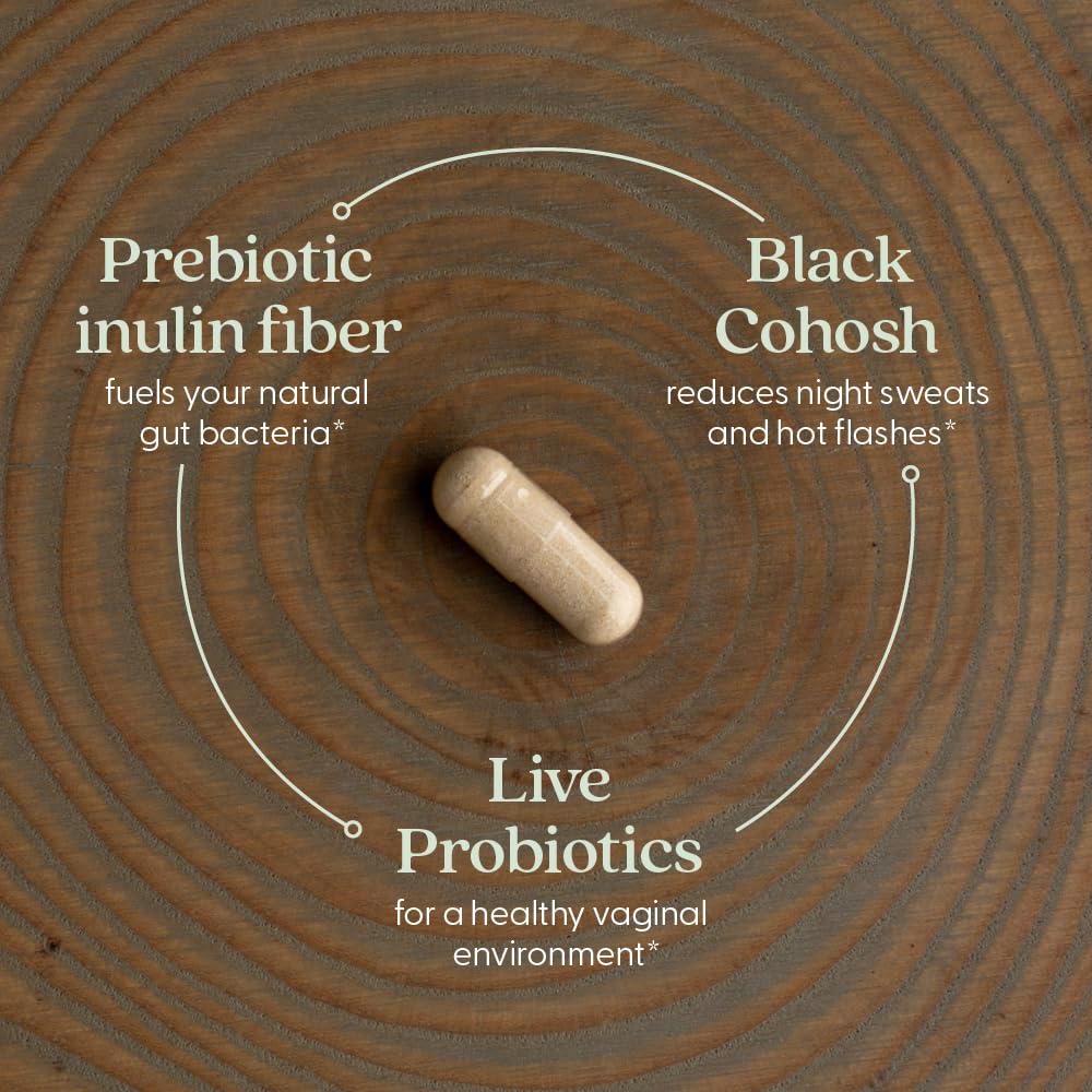 New Chapter All-Flora Probiotic Menopause Balance, Ultra-Concentrated Probiotics for Women with Black Cohosh for Menopause Hot Flashes, 100% Vegan, 30 Vegan Capsules New ChapterBuy Supplements Australia