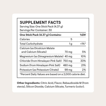 THORNE - Daily Electrolytes - Zero Sugar & Low-Calorie Electrolyte Powder Drink Mix - Flavors Derived from Natural Sources - NSF Certified for Sport - Blood Orange - 30 Stick Packs THORNEBuy Supplements Australia
