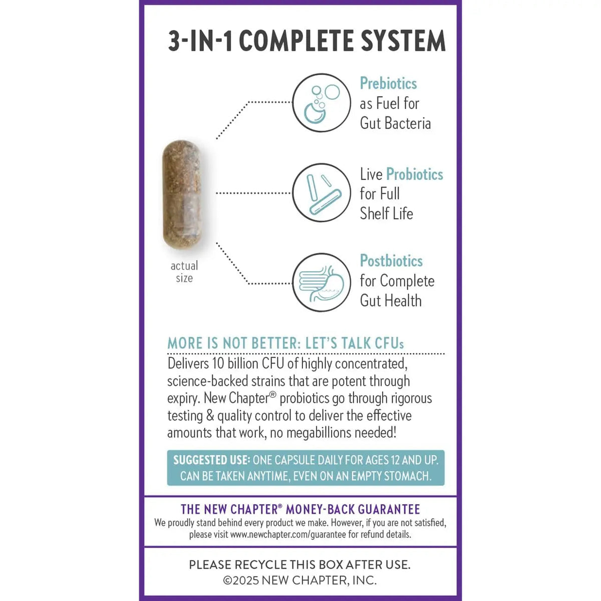 New Chapter All-Flora Probiotic for Advanced Digestion & Complete Gut Health with Prebiotics + Postbiotics, Clinical-Strength Strains, 100% Vegetarian, Non-GMO, Shelf Stable - 60 ct (2 Month Supply) New ChapterBuy Supplements Australia