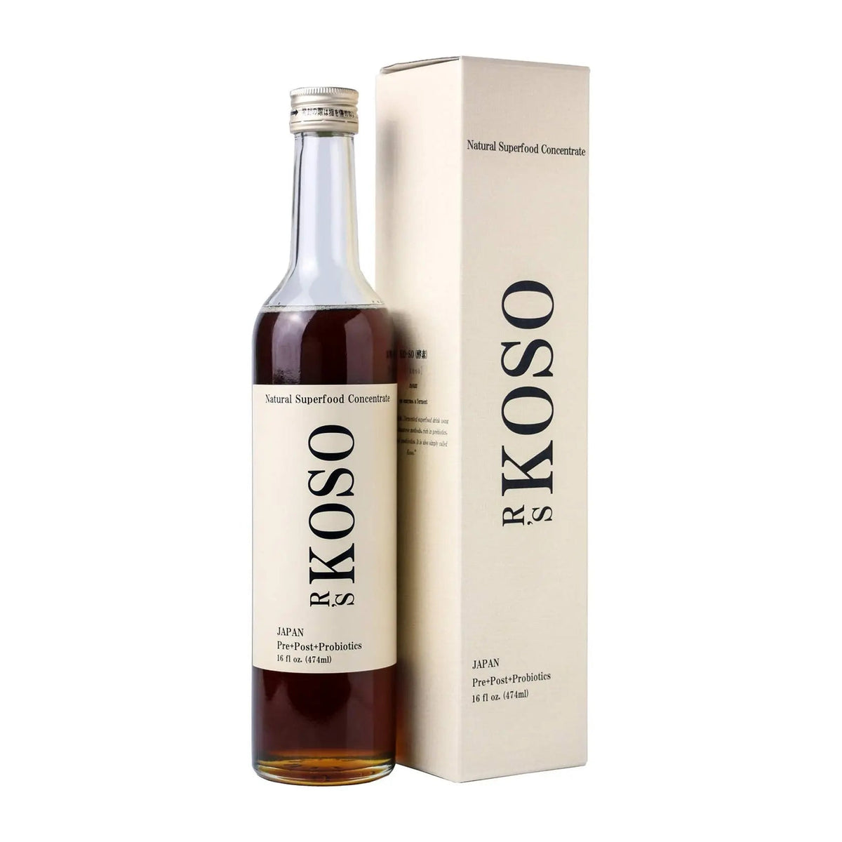 R's KOSO 3-Day Cleanse Japanese Enzyme Drink Rich in Postbiotics, Probiotics and Prebiotic, Made from 100+ Vegetables ＆ Fruits - Natural Support for Better Digestion & Gut Health + Detox - 16oz R's KOSOBuy Supplements Australia