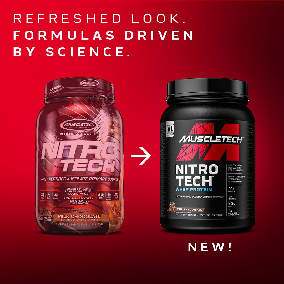 Muscletech Whey Protein Powder (Milk Chocolate, 10 Pound) - Nitro-Tech Muscle Building MuscleTechBuy Supplements Australia