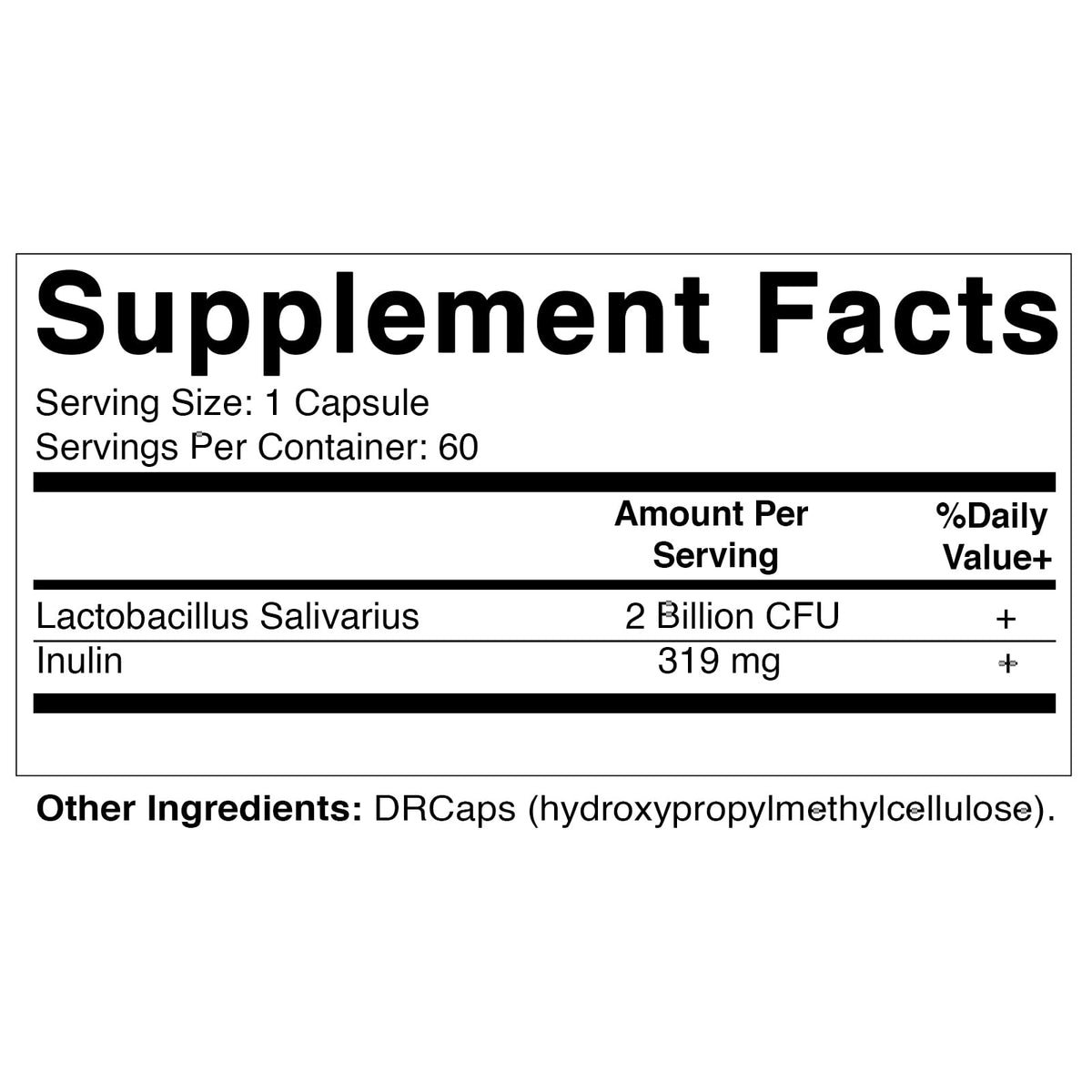 Vitamatic Lactobacillus Salivarius 2 Billion per DR Capsule - 60 Count - Digestive Support VitamaticBuy Supplements Australia