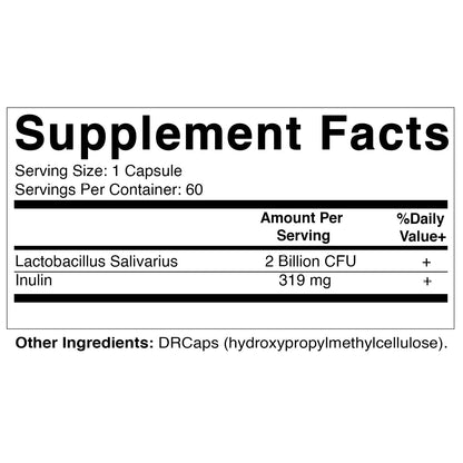 Vitamatic Lactobacillus Salivarius 2 Billion per DR Capsule - 60 Count - Digestive Support VitamaticBuy Supplements Australia