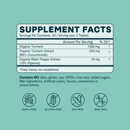 Ora Organic Turmeric Curcumin with Piperine - Pure Extracts for Joint Stress and Cardiovascular Health, Support Healthy Cognitive Function, No Filler Ingredients - 90 Vegan Tablets, 1 Month Supply Ora OrganicBuy Supplements Australia