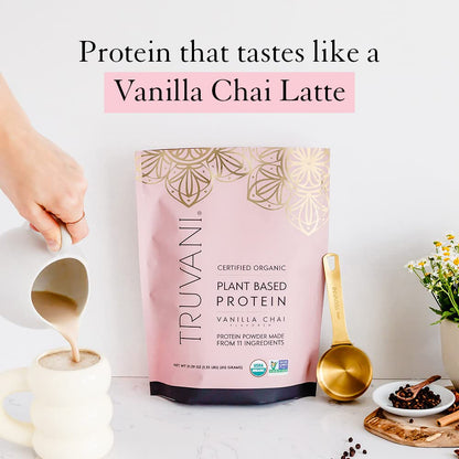 Truvani Organic Vegan Protein Powder Vanilla Chai - 20g of Plant Based Protein, Organic TruvaniBuy Supplements Australia