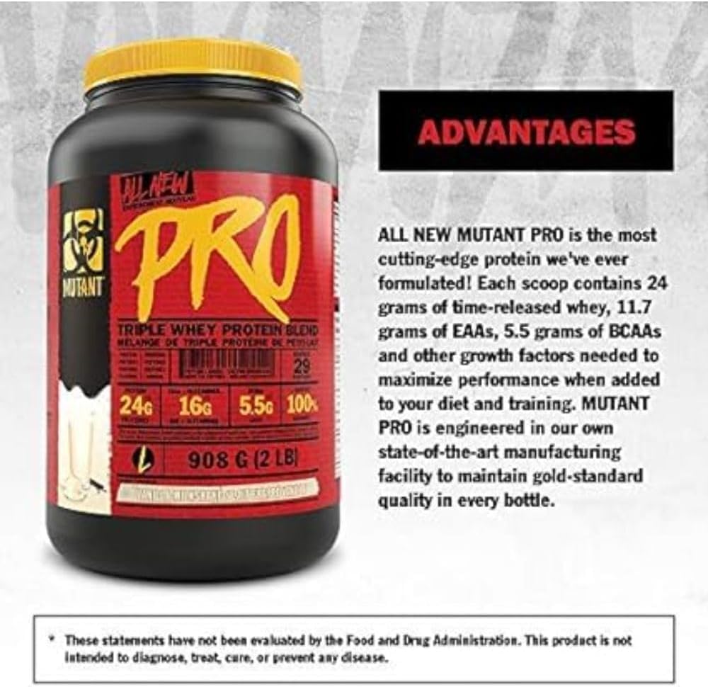 Mutant Pro – Triple Whey Protein Supplement – Time-Released for Enhanced Amino Acid Absorption MutantBuy Supplements Australia