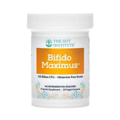 The Gut Institute Bifido Maximus Ultra High Potency Probiotics for Women and Men - Bifidobacterium longum 100 Billion CFUs - 28 ct - 7 Strains - No Histamines - No Refrigeration Needed - Made in USA The Gut Institute buy supplements Au