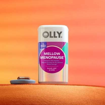 OLLY Mellow Menopause Supplements for Women, Supports Hot Flashes, Vaginal Dryness & Occasional Mood Swings,* Estro-G100®, GABA, Vegan Capsules, 1 Month Supply - 30 Count OLLYBuy Supplements Australia
