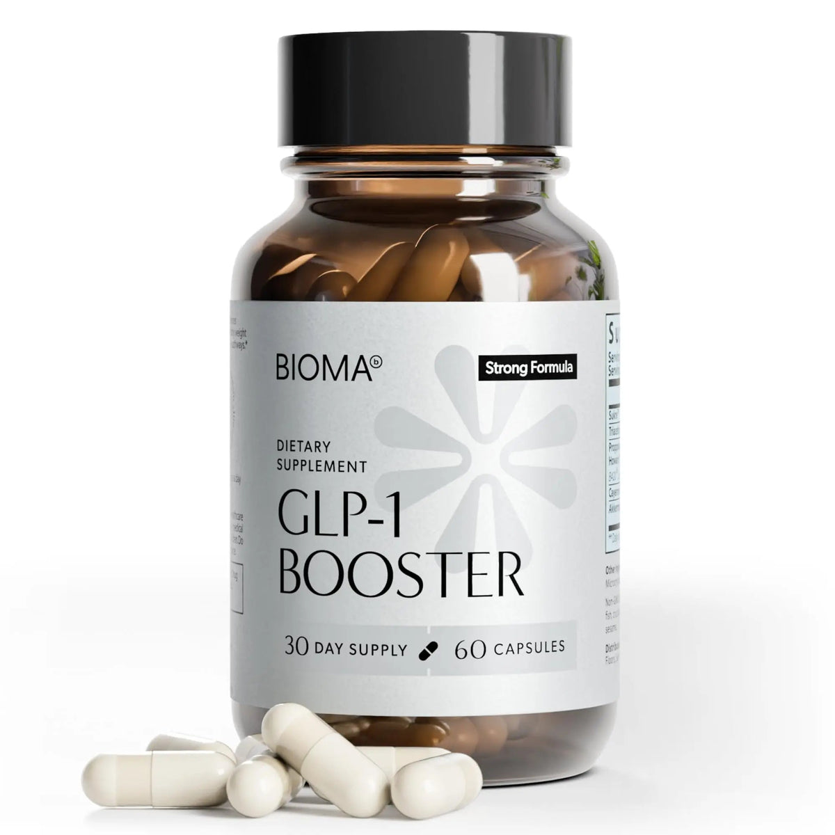 BIOMA GLP-1 Booster - Natural Appetite Control Supplement with Clinically Proven Probiotics, Prebiotics & Postbiotics - Support Weight Management & Satiety, (60 Capsules - 30 Day Supply) BIOMABuy Supplements Australia