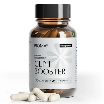 BIOMA GLP-1 Booster - Natural Appetite Control Supplement with Clinically Proven Probiotics, Prebiotics & Postbiotics - Support Weight Management & Satiety, (60 Capsules - 30 Day Supply) BIOMABuy Supplements Australia