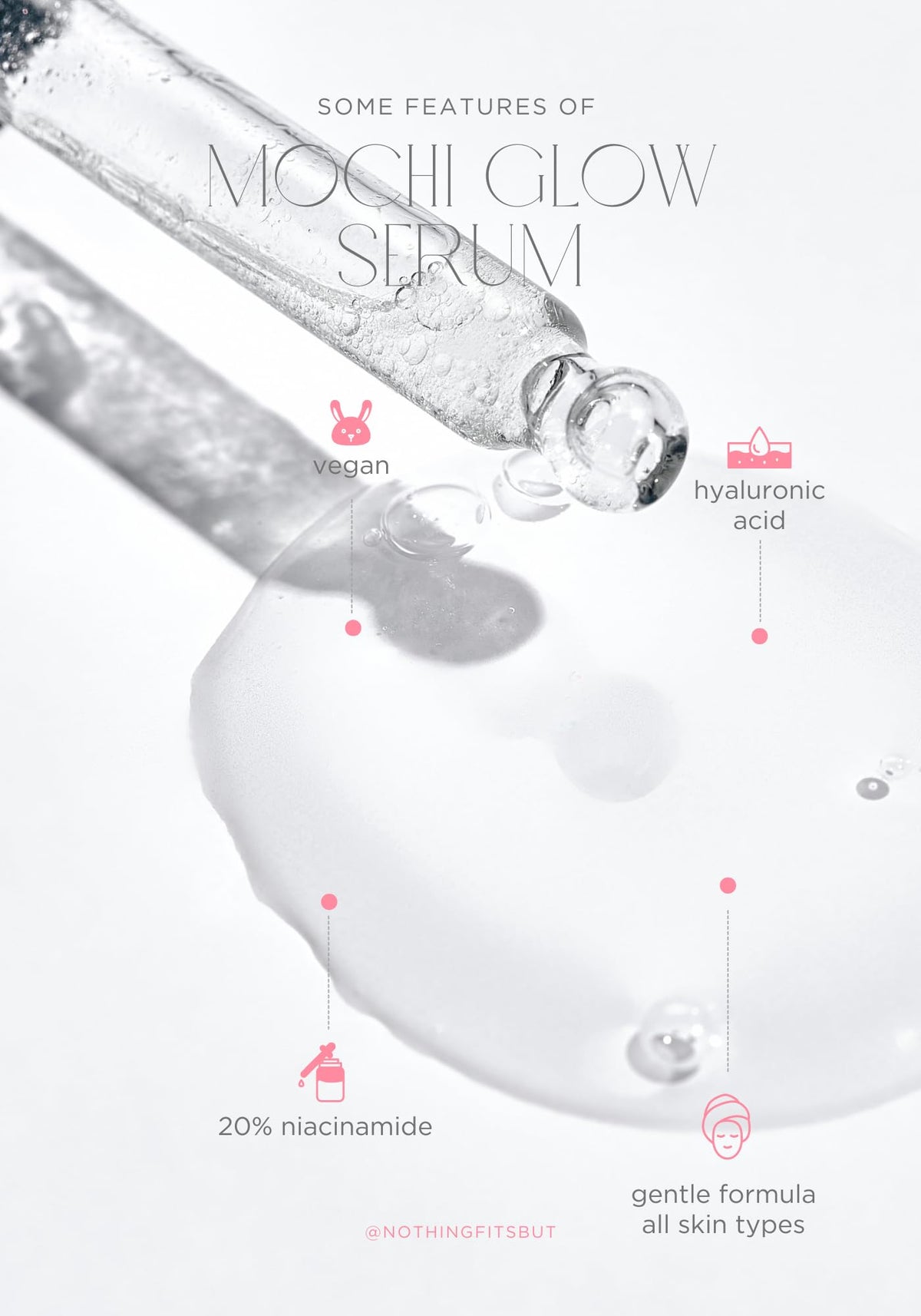 Mochi Glow 20% Niacinamide Serum for Face, High Potency Pore Tightening Skin Serum with Hyaluronic Acid & Glutathione, Anti-Aging Serum for Dark Spots & Fine Lines, Korean Skincare, 50ml/1.7fl.oz. NOTHING FITS BUT buy supplements Au