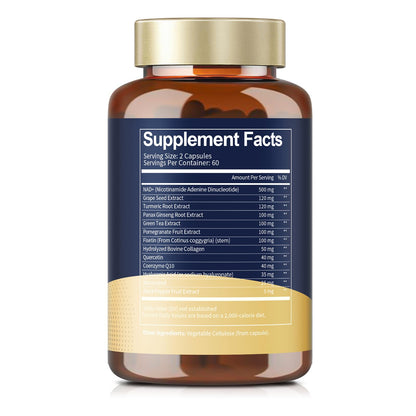Totaria NAD Supplement for Women Men with nicotinamide riboside resveratrol,Quercetin, Betaine Boost NAD+ Levels NAD Plus Supplement for Anti Aging, Energy, Immune, Focus 120 Capsules TotariaBuy Supplements Australia