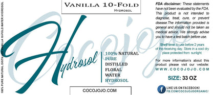 Dr Joe Lab Vanilla 10 Fold Hydrosol Spray Toner Floral Water Cleansing Hydrating Face Mist, and Natural for All Skin Types COCOJOJO - 32 oz Dr Joe Lab buy supplements Au