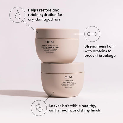 OUAI Travel Kit - Includes Travel Size Leave In Conditioner, Detox Shampoo, Fine to Medium Hair Mask, Scalp & Body Scrub (4 Count) OUAIBuy Supplements Australia