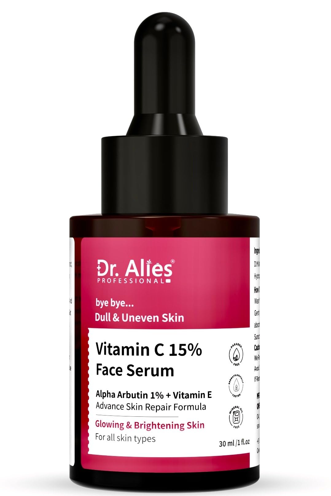Dr. Alies Professional 15% Vitamin C Face Serum | Advanced Skin Clarifying with Vitamin E | Reduces Acne Marks | 30ml Dr. Alies - Professional buy supplements Au