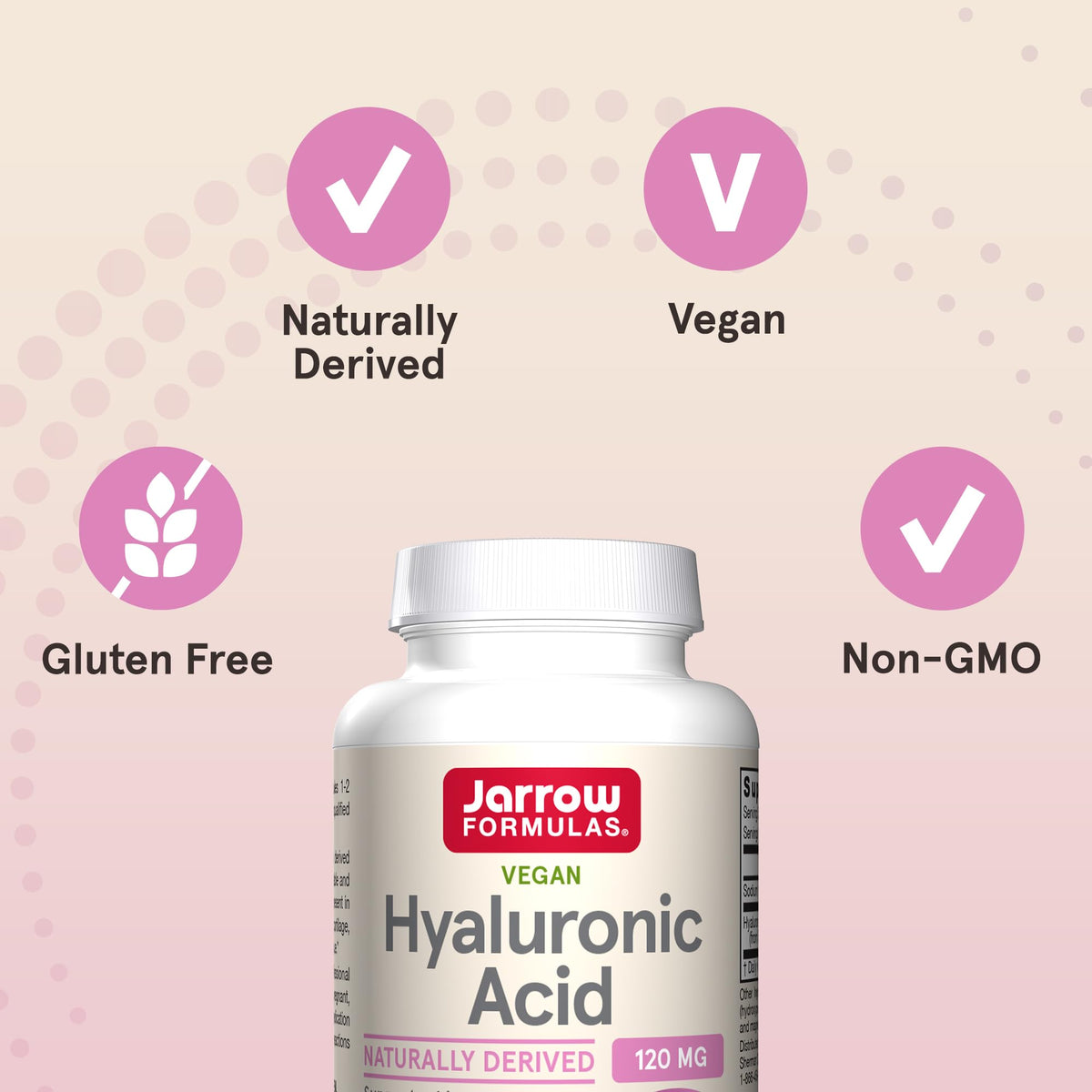 Jarrow Formulas® Hyaluronic Acid 120 mg, Dietary Supplement, Skin Health Support, 120 Veggie Capsules, Up to 60 Day Supply Jarrow FormulasBuy Supplements Australia
