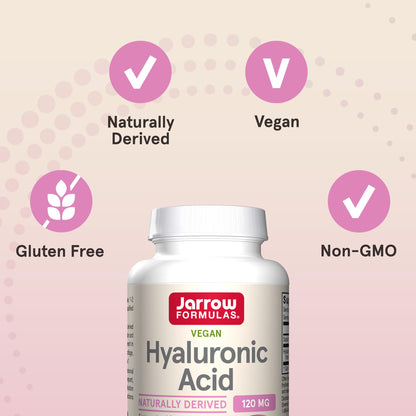Jarrow Formulas® Hyaluronic Acid 120 mg, Dietary Supplement, Skin Health Support, 120 Veggie Capsules, Up to 60 Day Supply Jarrow FormulasBuy Supplements Australia