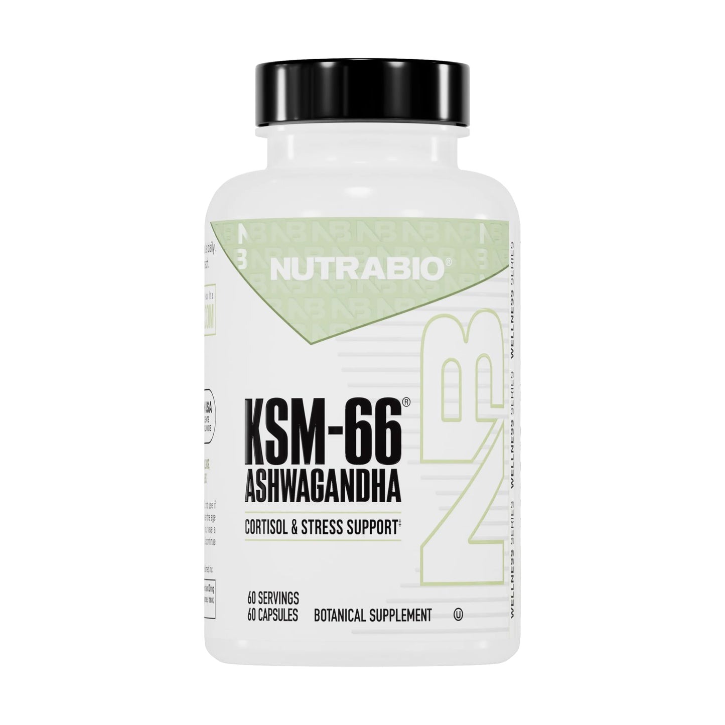 NutraBio Ashwagandha KSM-66 | Ashwagandha Herbal Supplement for Stress, Mood, & Performance | 600 MG of Clinically Studied KSM66 60 Capsules NutraBioBuy Supplements Australia