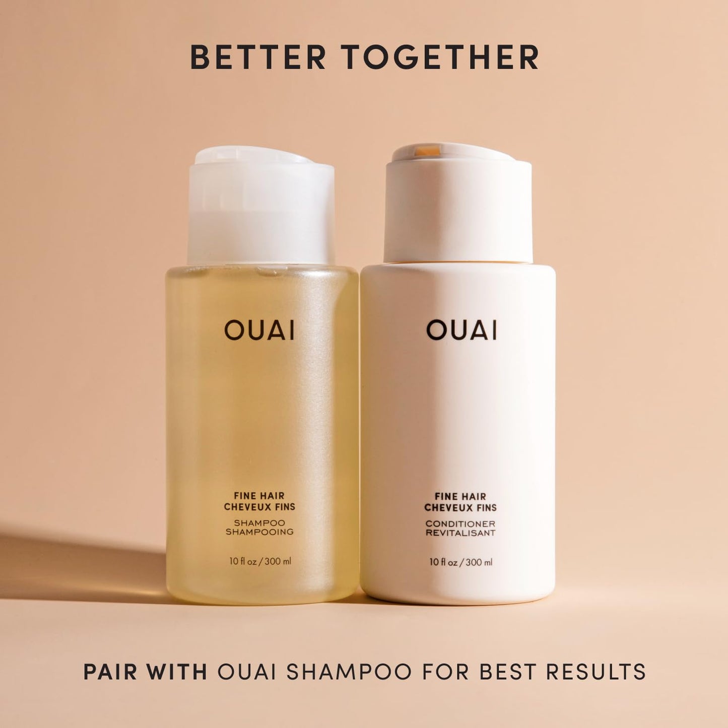 OUAI Fine Hair Conditioner - Volumizing Conditioner for Fine Hair Made with Keratin, Biotin and Chia Seed Oil - Adds Softness, Bounce and Volume - Free from Parabens, Sulfates, and Phthalates (10 Oz) OUAIBuy Supplements Australia
