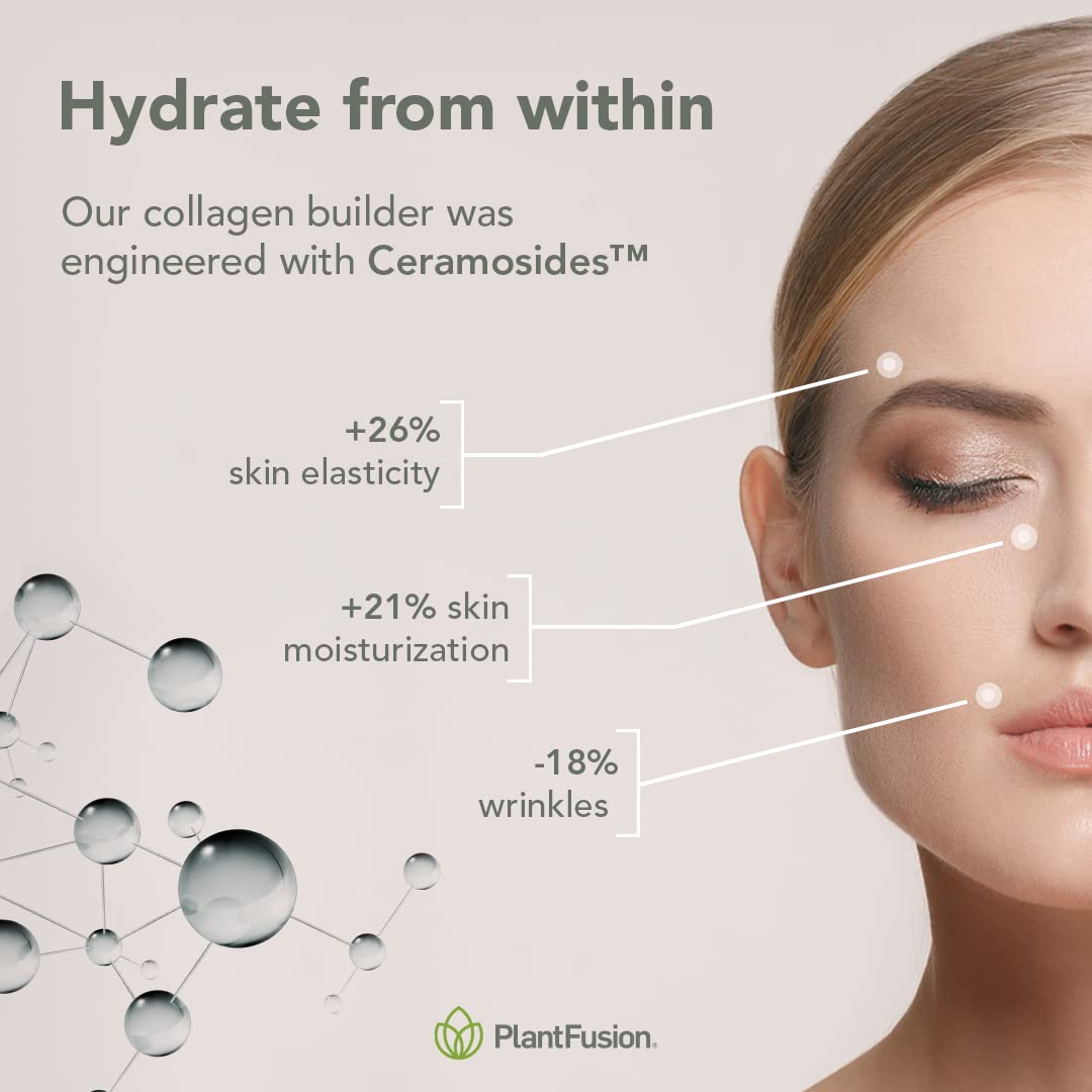 PlantFusion Vegan Collagen Powder - Plant Based Collagen Protein Powder For Muscle & Joints, Hair, Skin & Nails - Keto, Gluten Free, Soy Free, Non-Dairy, No Sugar, Non-GMO - Unflavored 10.58 oz PlantFusionBuy Supplements Australia
