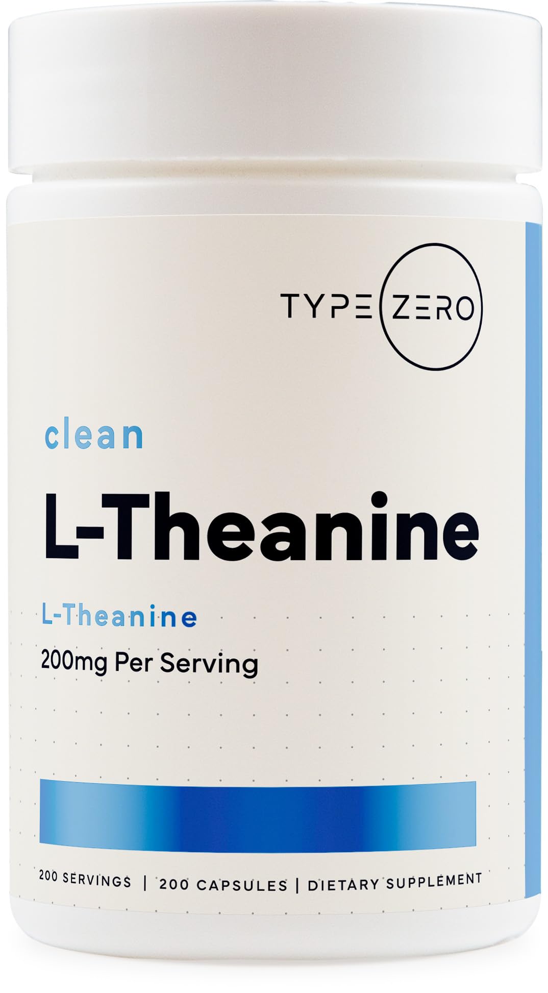 Type Zero L-Theanine (200mg) 200 Capsules - Clean L-Theanine Supplement, Keto, GMO-Free Type ZeroBuy Supplements Australia
