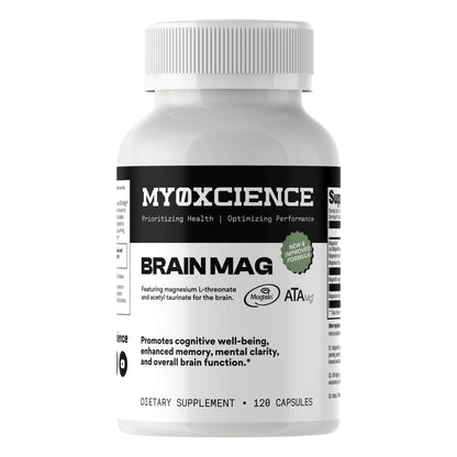 Magnesium L-Threonate + Mag Acetyl-Taurate (ATA Mag) + Mag Glycinate | Promotes Cognitive Well-Being, Enhanced Memory, Mental Clarity and Overall Brain Function | 120 Capsules MYOXCIENCE buy supplements Au