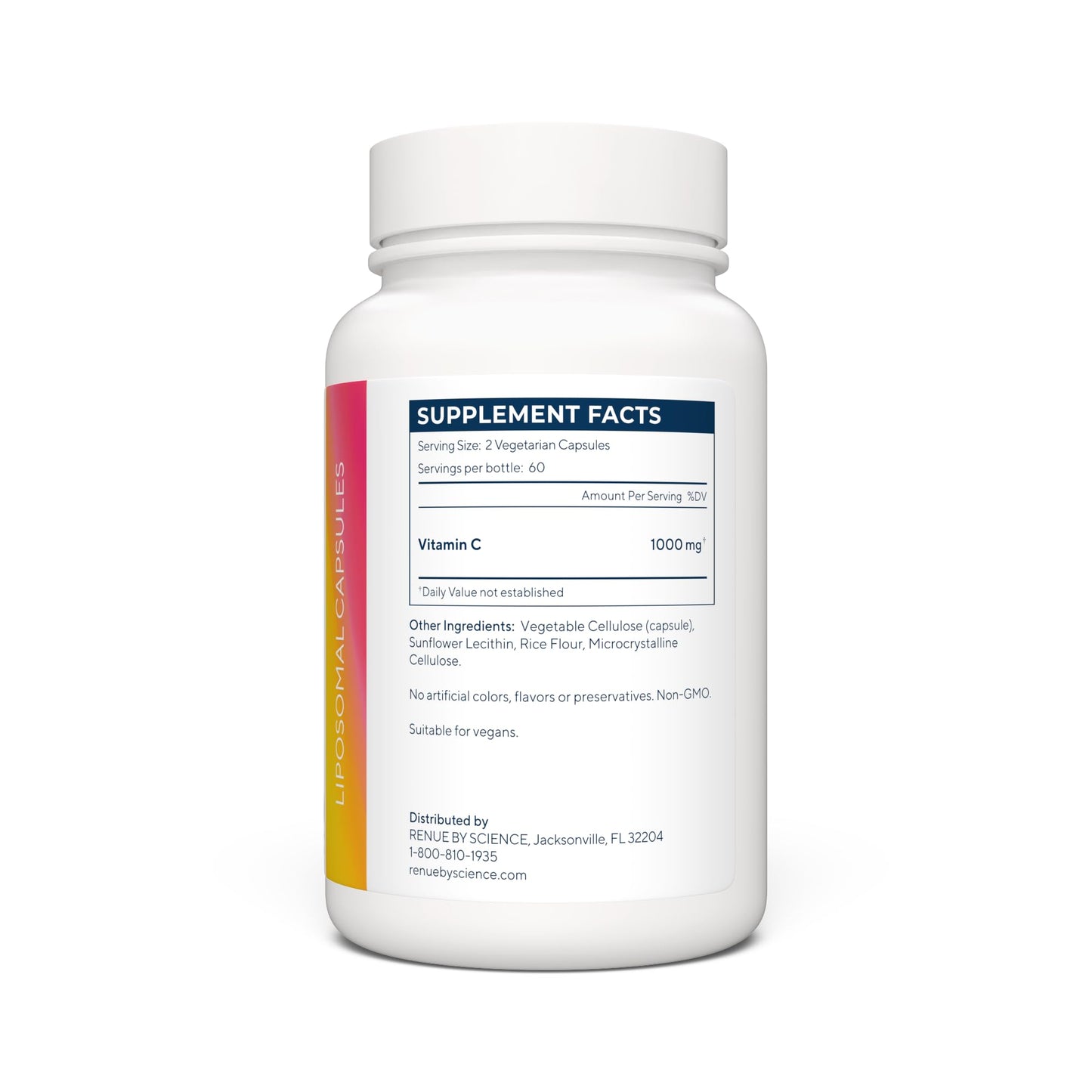Renue By Science Vitamin C | High Strength Liposomal Supplement | 120 Capsules - 500mg VIT C per Serving | Non-GMO & Allergen Free | Made in The USA Third-Party Tested Renue By ScienceBuy Supplements Australia